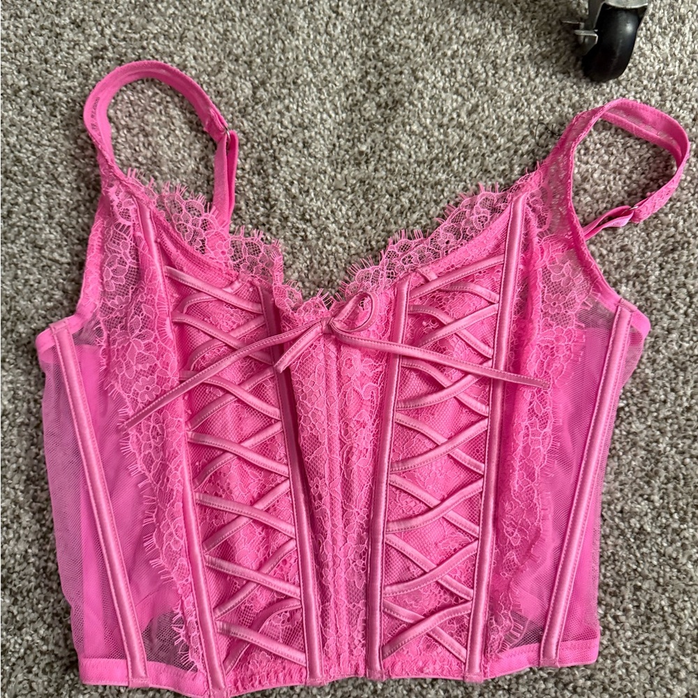 Victoria secret Pink Lace Corset Top